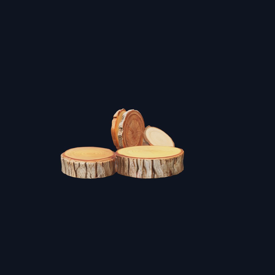 Wood Slice Model Pack with Detailed Textures